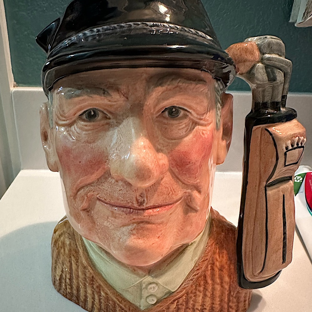 LARGE Antique Royal Doulton Golfer Toby Jug